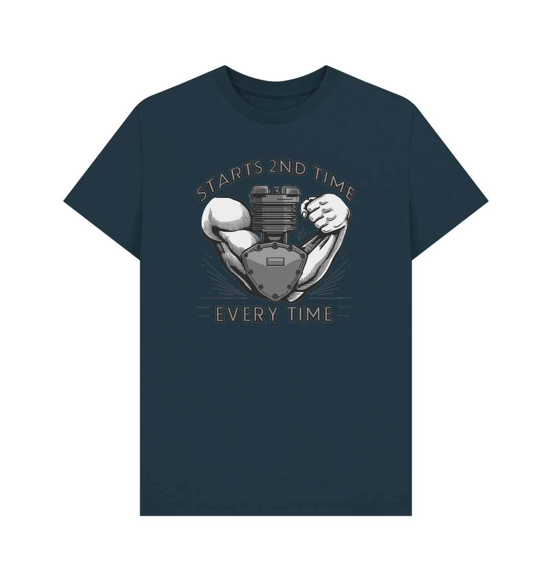 Denim Blue Printed T-shirt Front