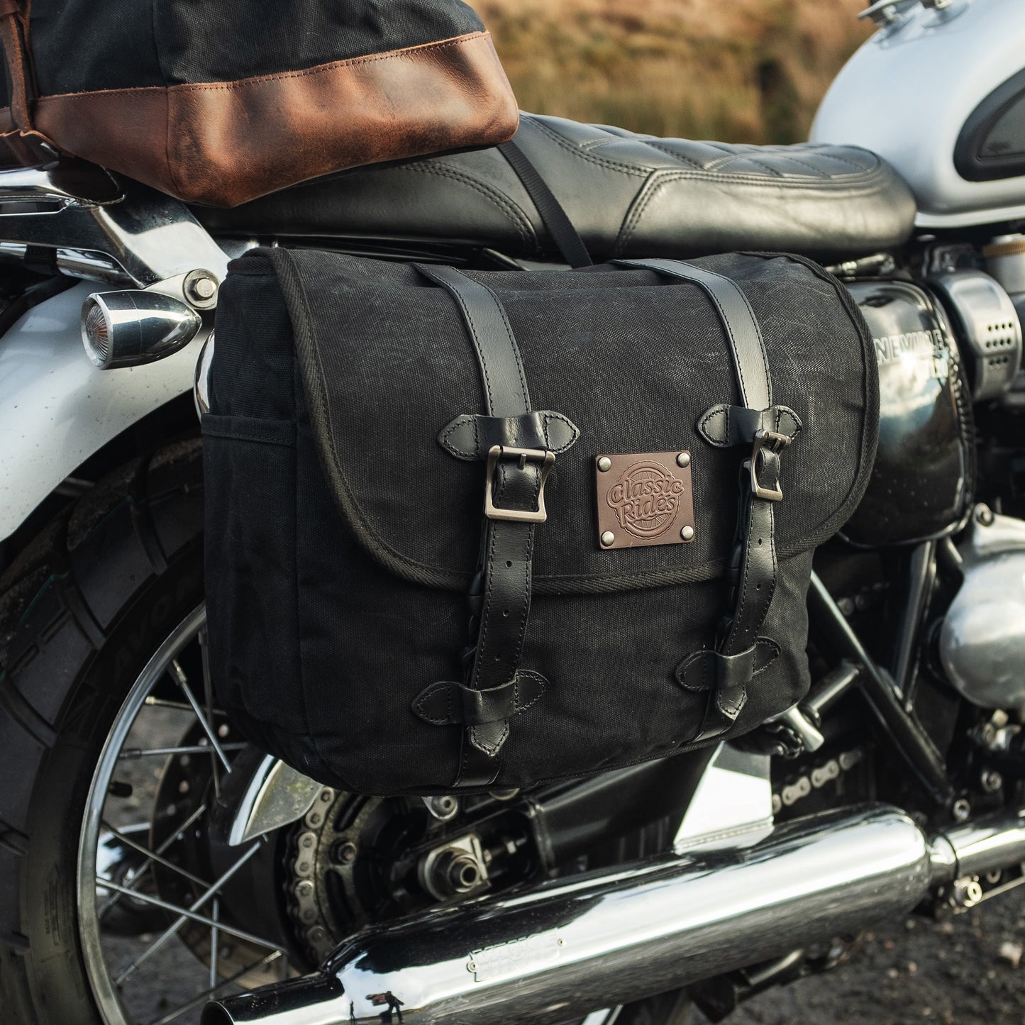 The Digley Motorcycle Pannier Bag - Black