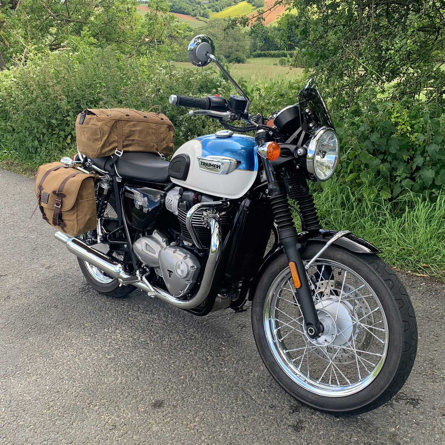 The Digley Motorcycle Pannier Bag 14L - Sand
