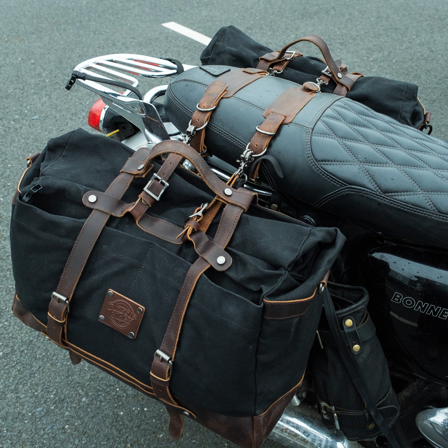 The Langsett Motorcycle Tail Bag 38L - Black