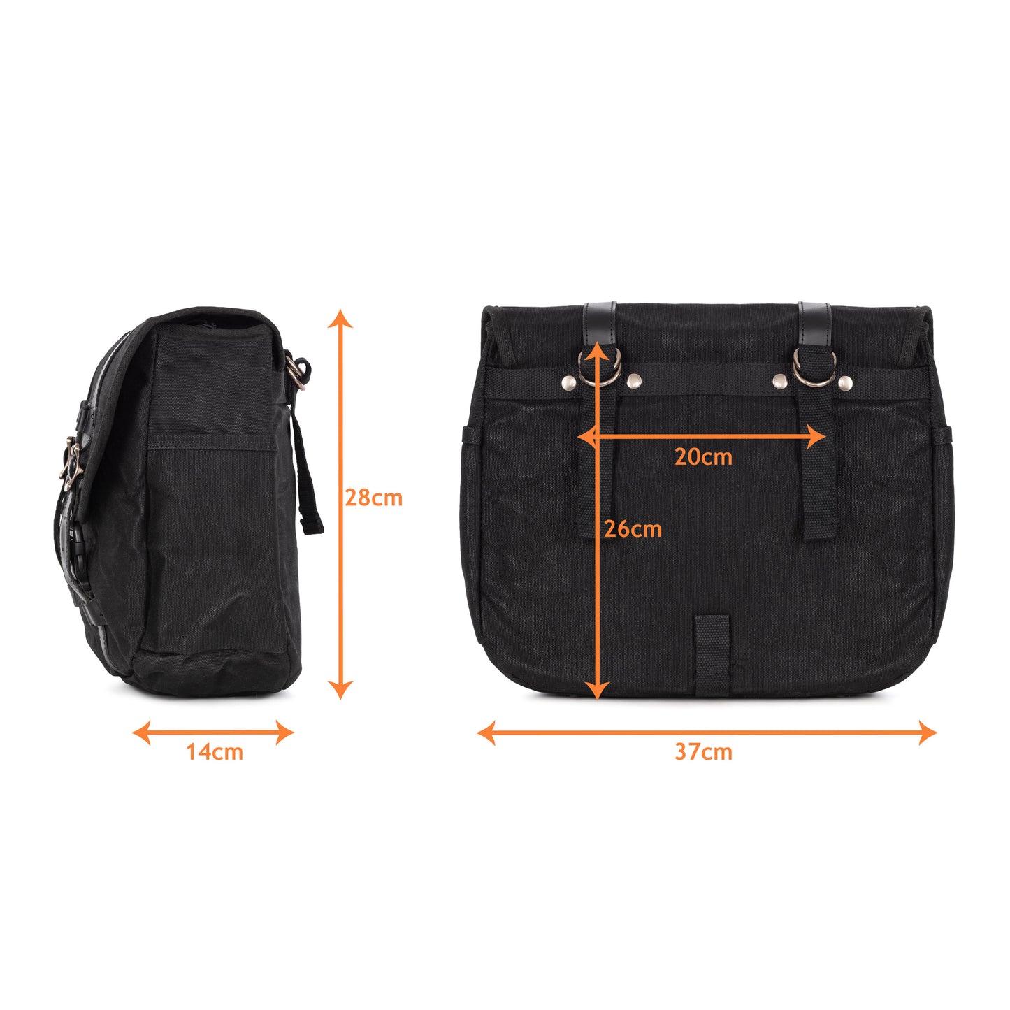 The Digley Motorcycle Pannier Bag 14L - Black