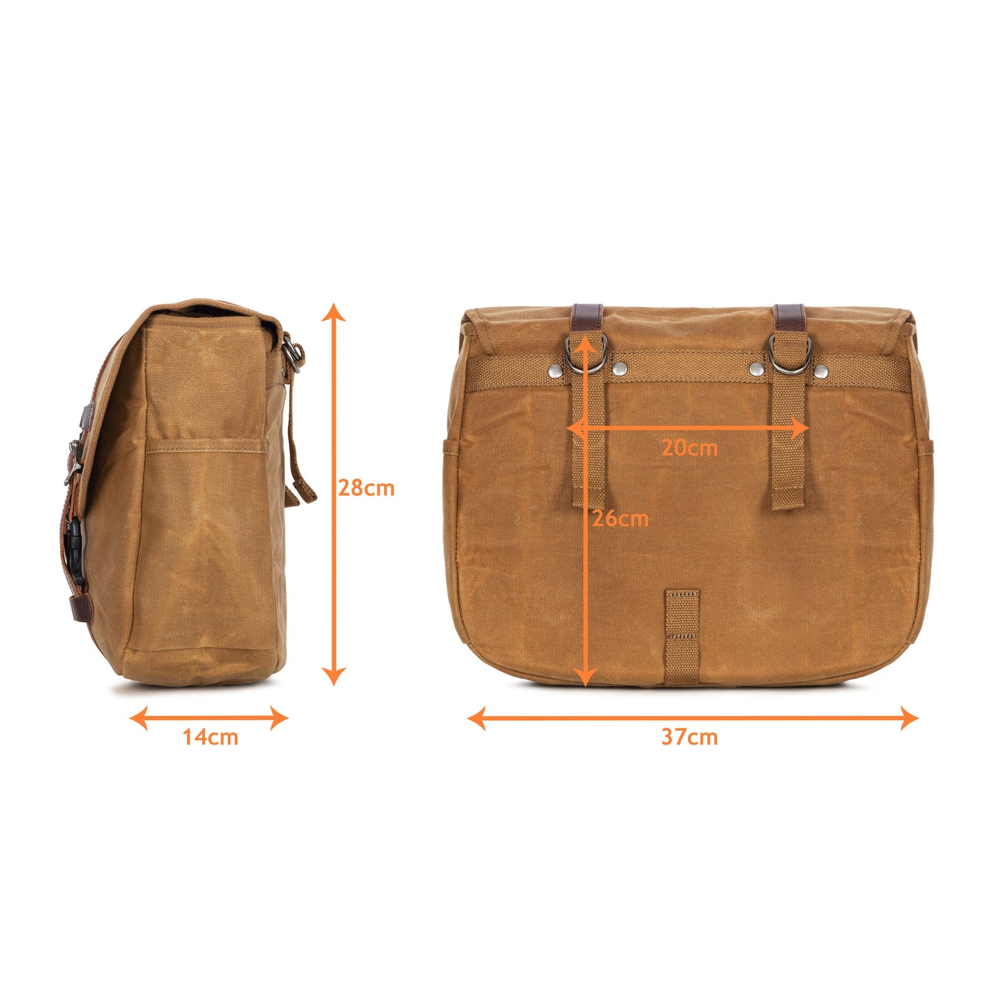 The Digley Motorcycle Pannier Bag 14L - Sand