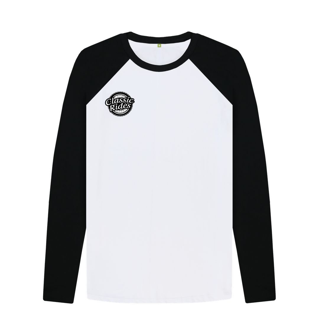 Black-White Long Sleeved Baseball Shirt - The Small Logo