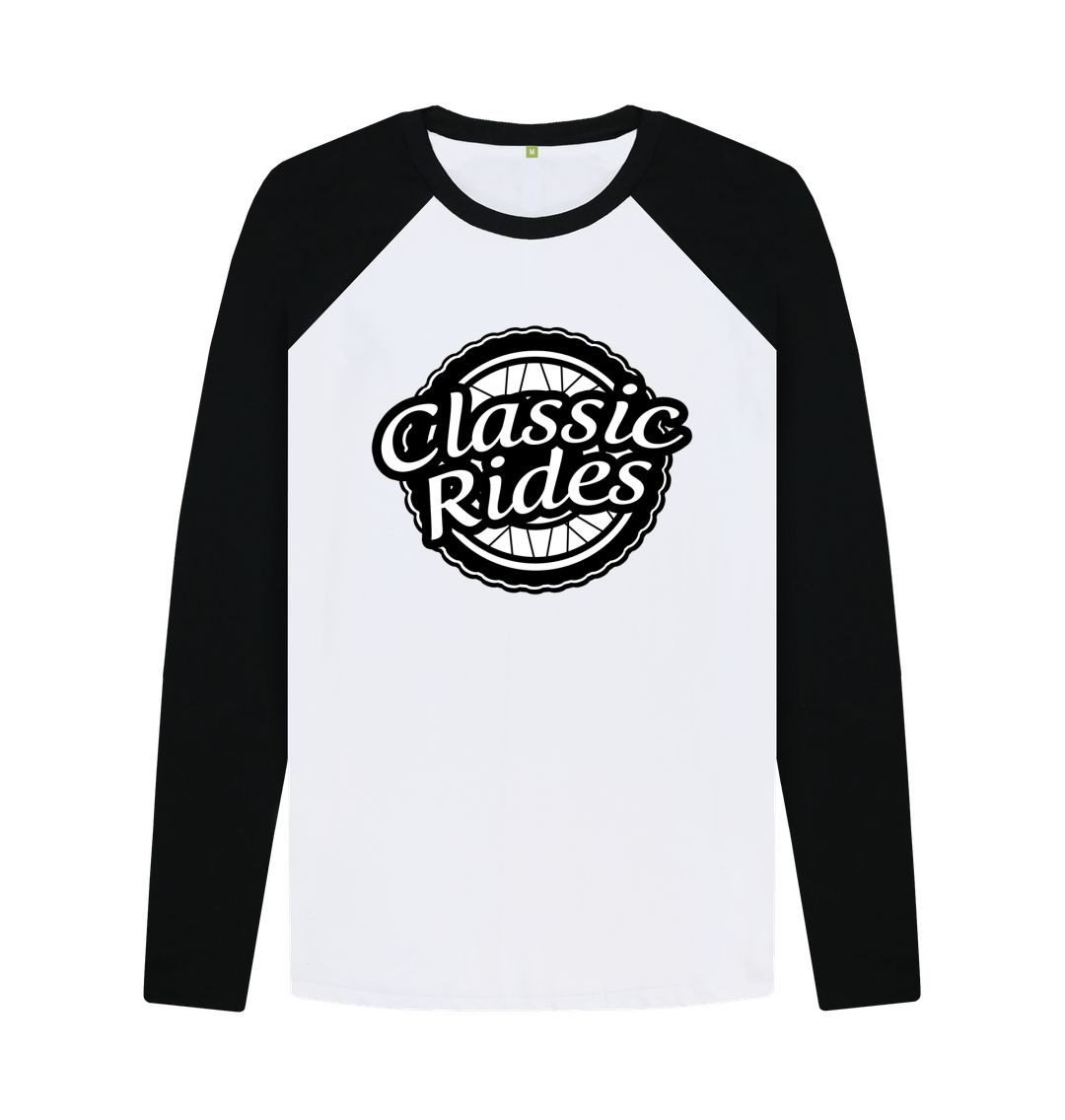 Black-White Long Sleeved Baseball Shirt - The Big Logo