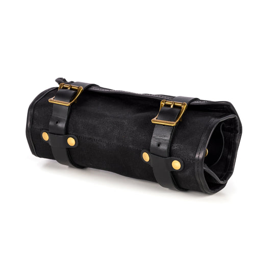 Waxed Canvas Tool Roll - Black