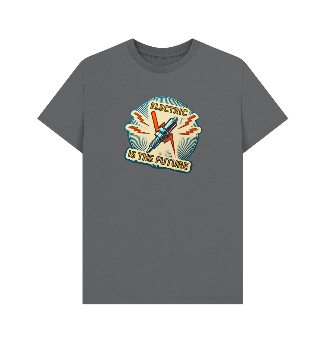 Slate Grey Printed T-shirt Front