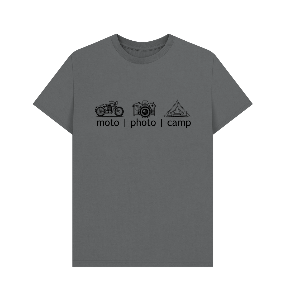 Slate Grey Printed T-shirt Front