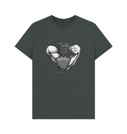 Dark Grey Printed T-shirt Front
