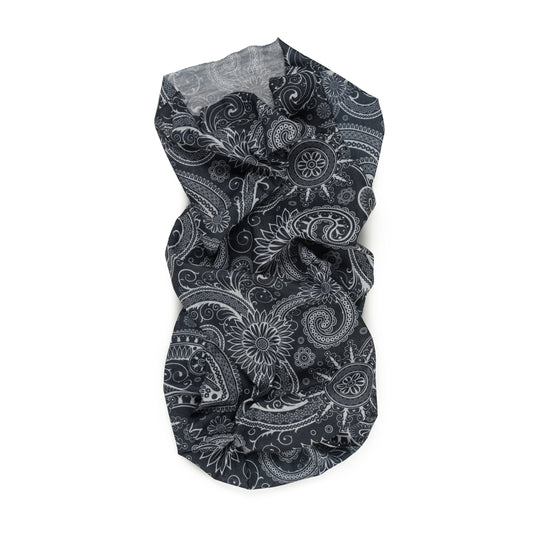 Basics Neck Gaiter - Black Spirals