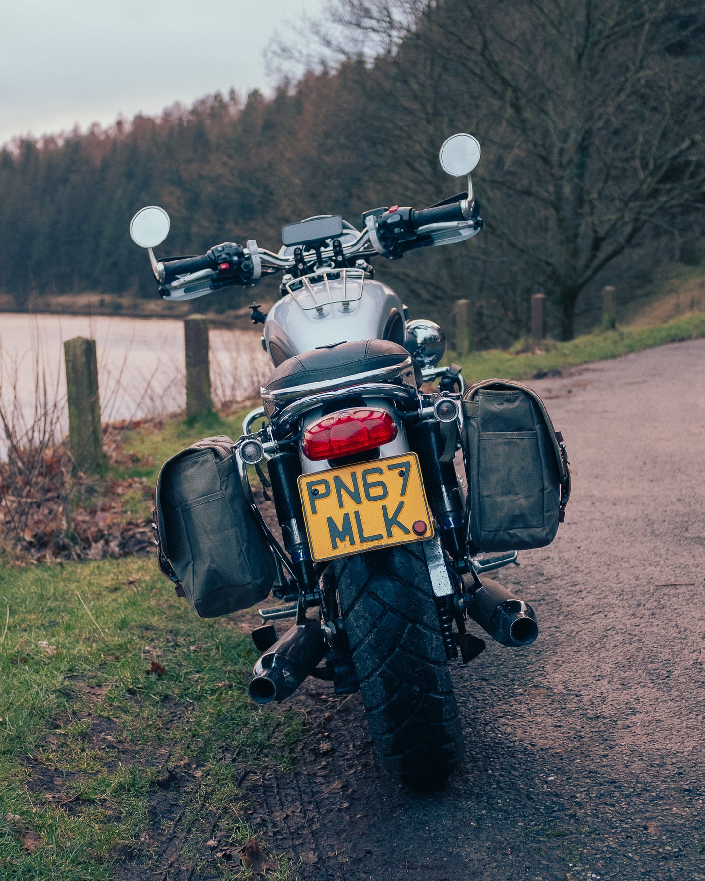 The Digley Motorcycle Pannier Bag - Khaki