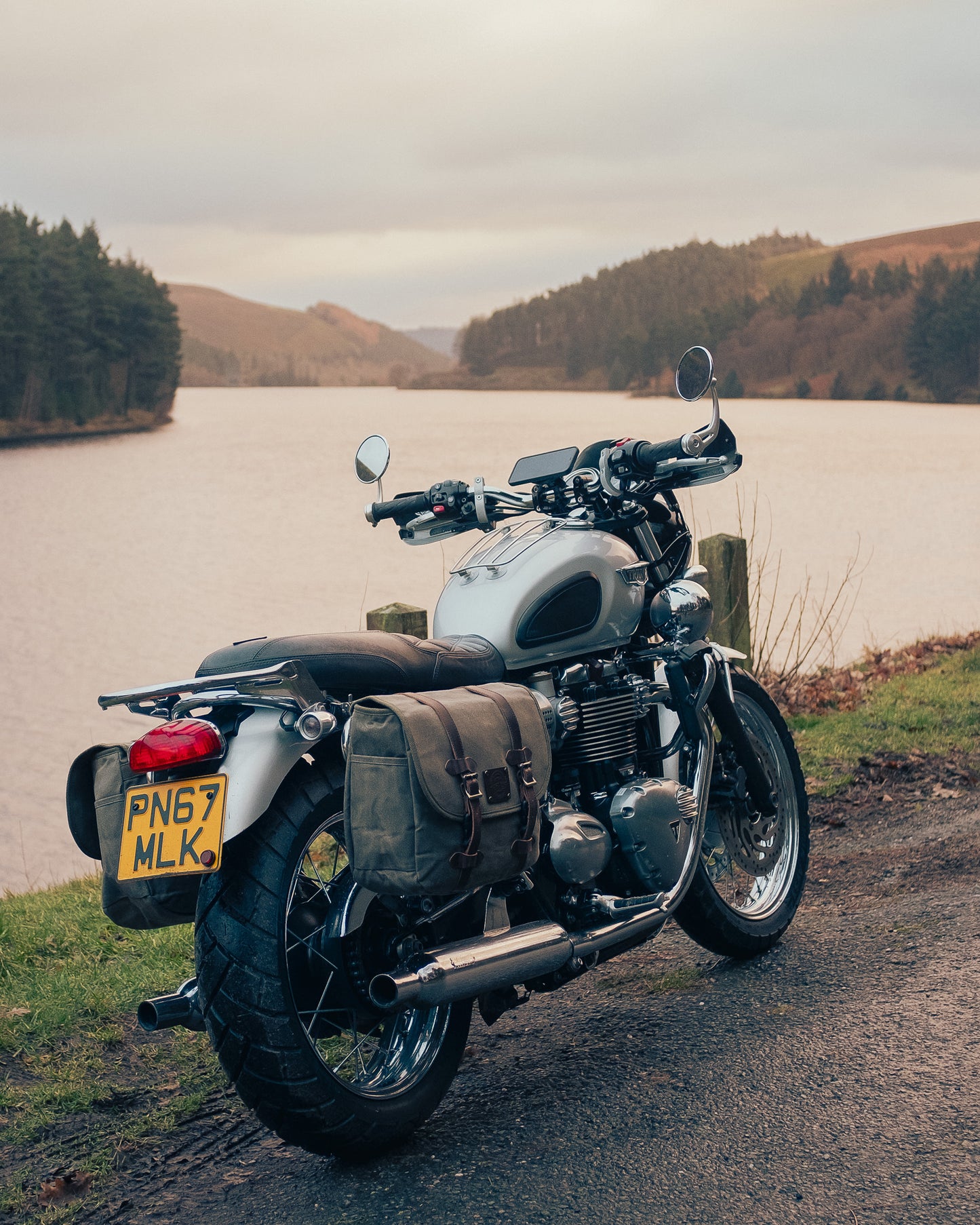 The Digley Motorcycle Pannier Bag - Khaki