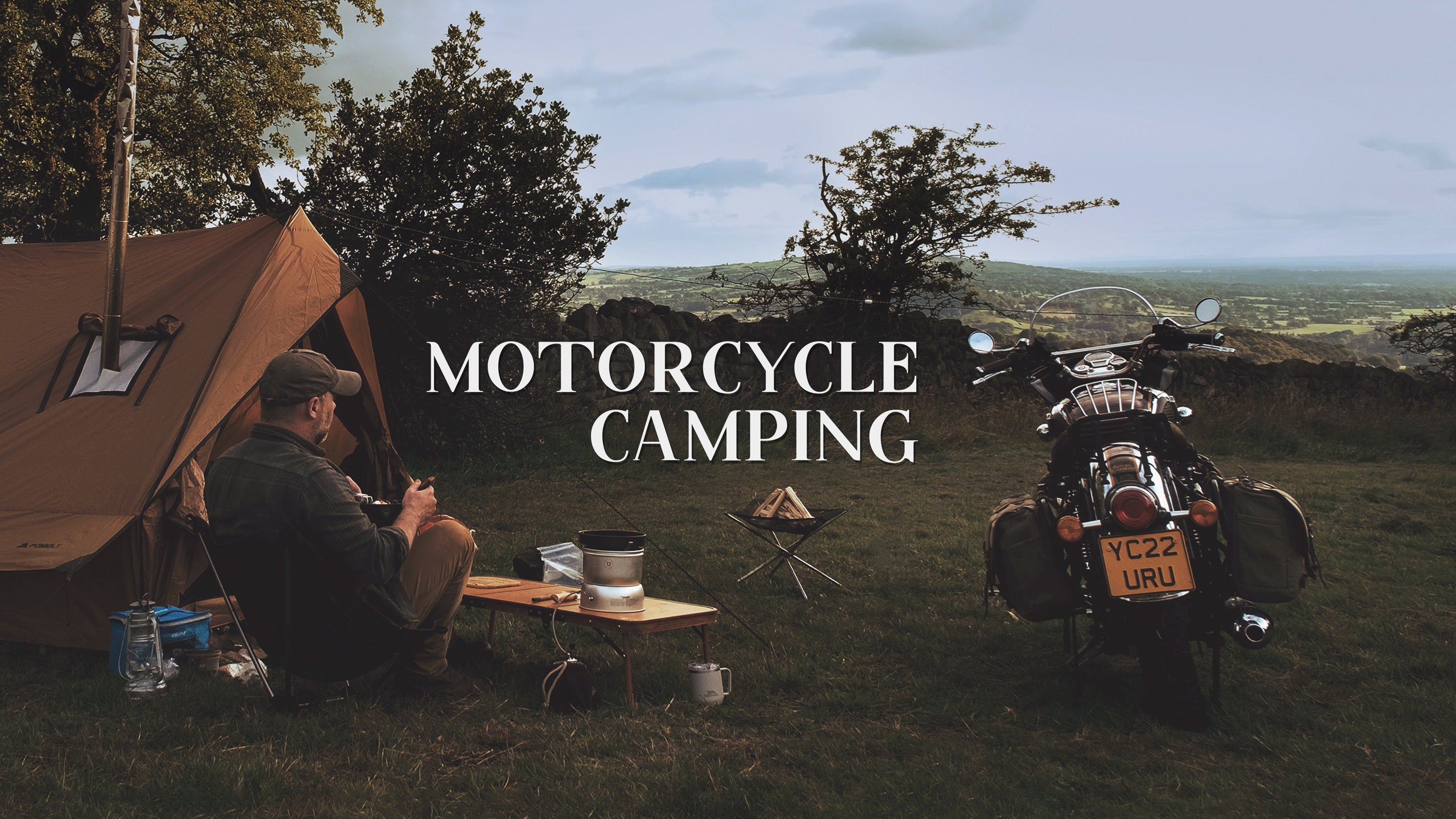 Load video: A motorcycle ride through the countryside