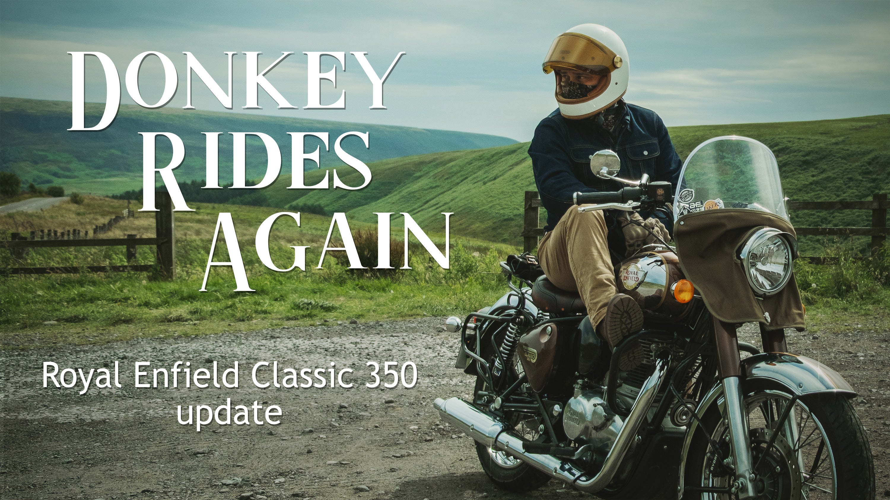 Load video: A motorcycle ride through the countryside