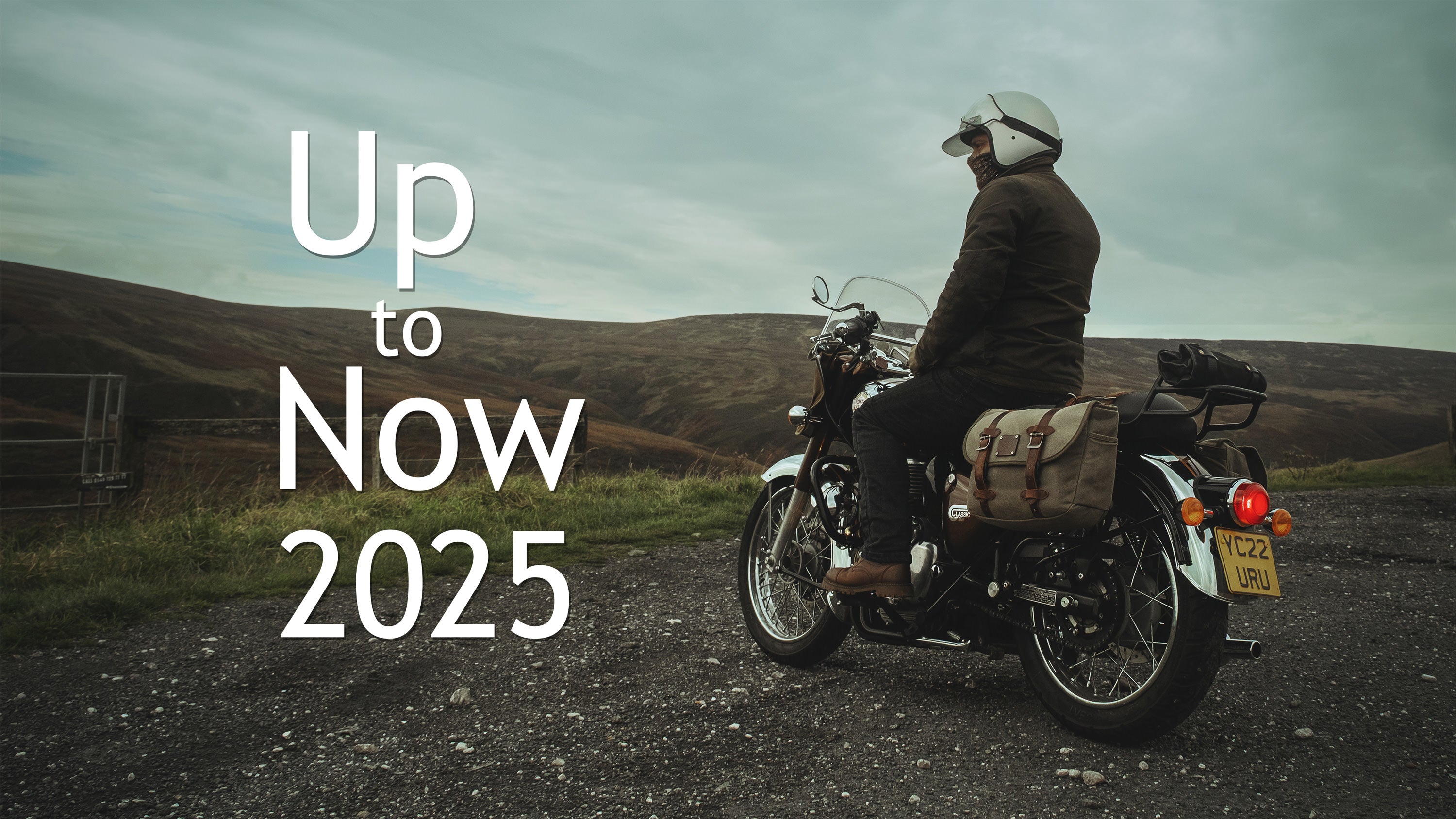 Load video: A motorcycle ride through the countryside