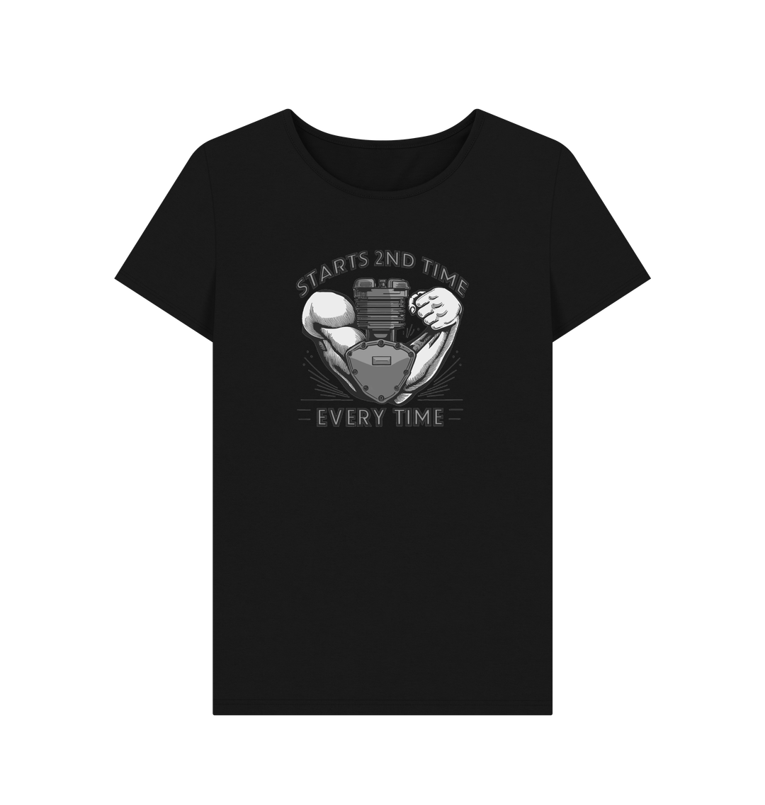 Black Printed T-shirt Front