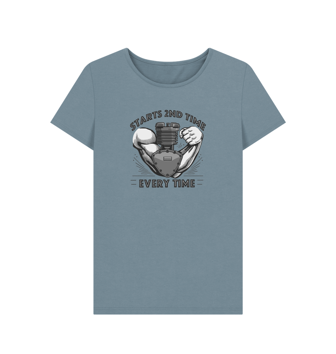 Stone Blue Printed T-shirt Front
