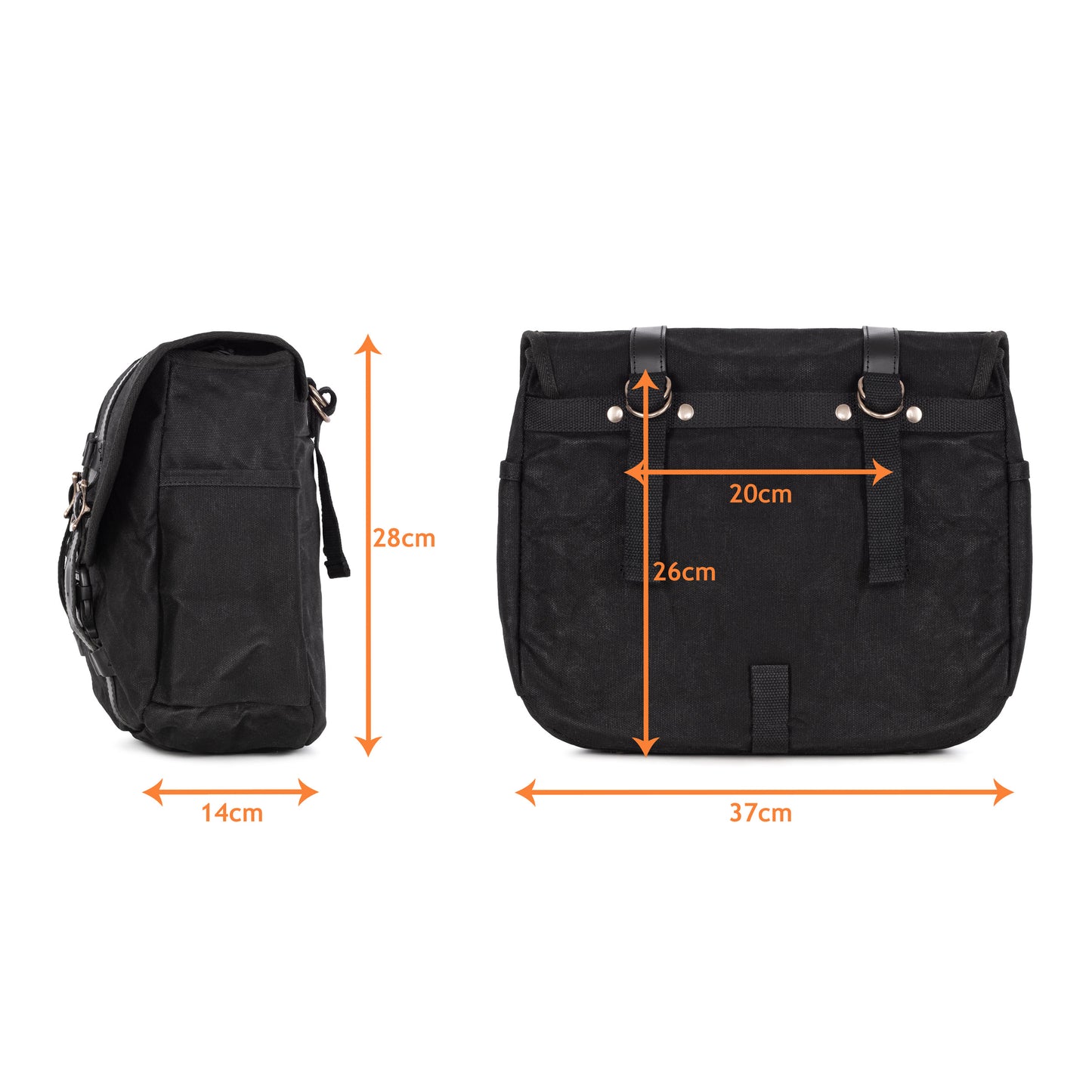 The Digley Motorcycle Pannier Bag - Black