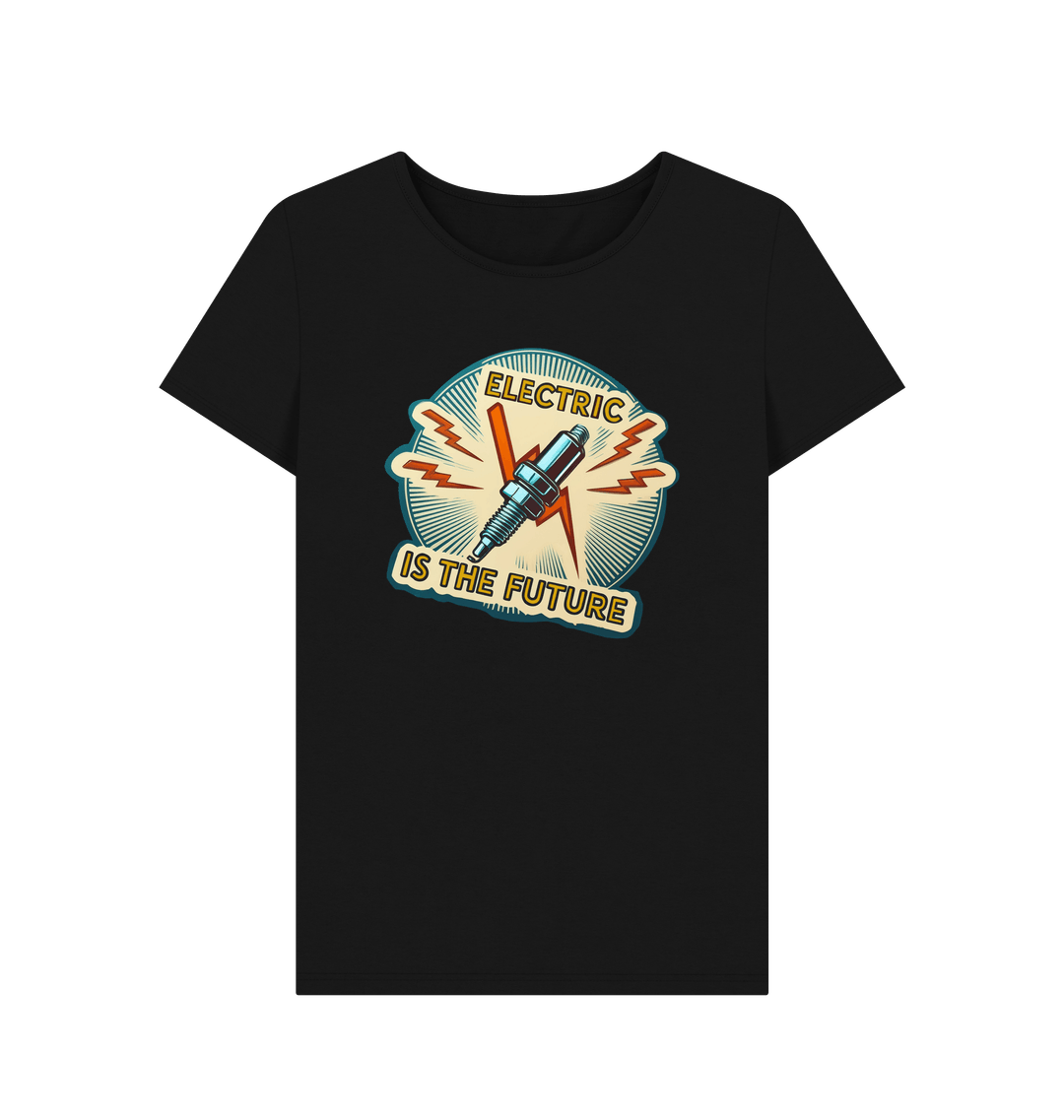 Black Printed T-shirt Front