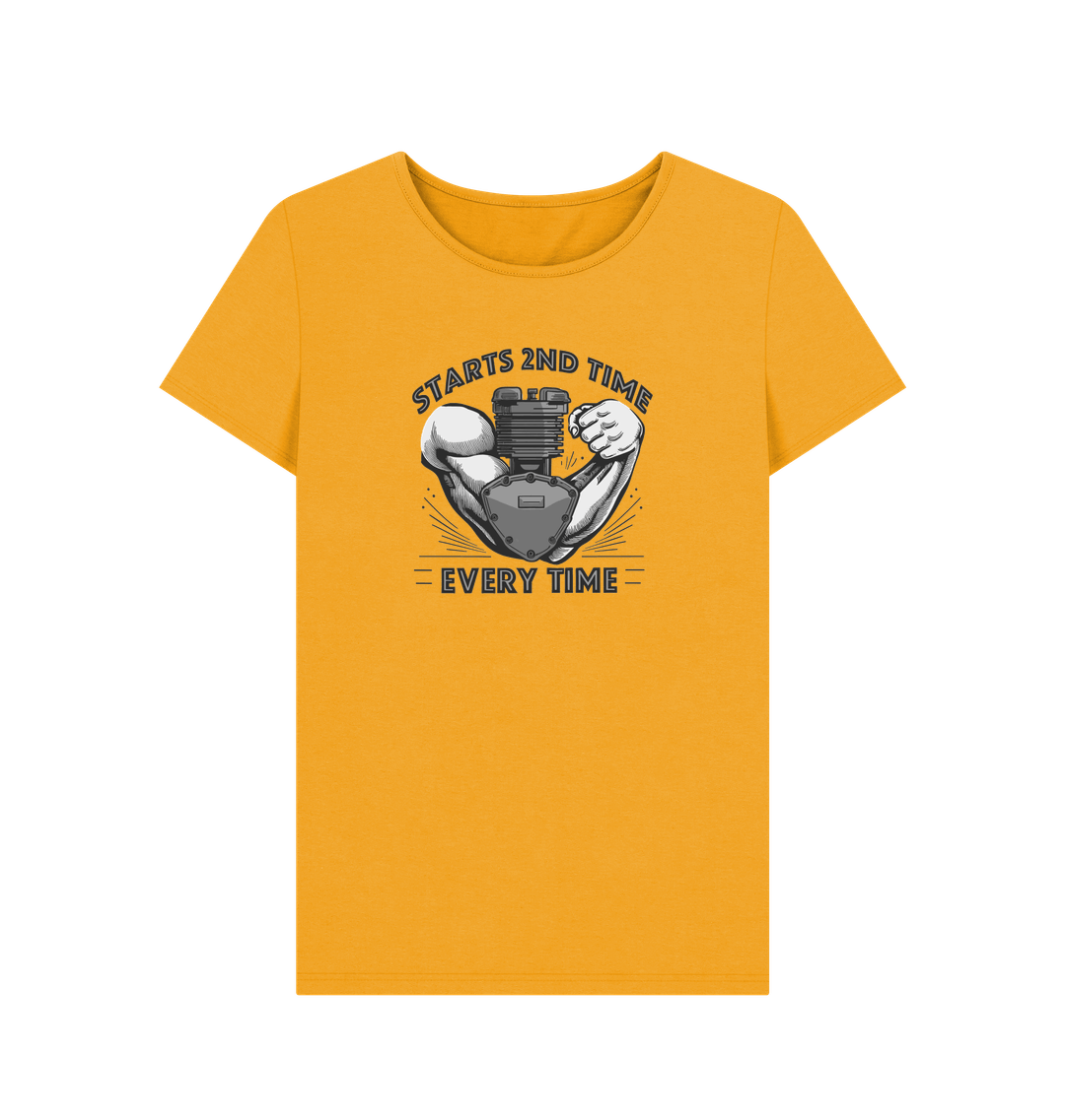 Mustard Printed T-shirt Front