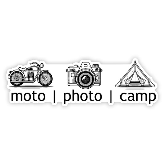 Moto | Photo | Camp Sticker