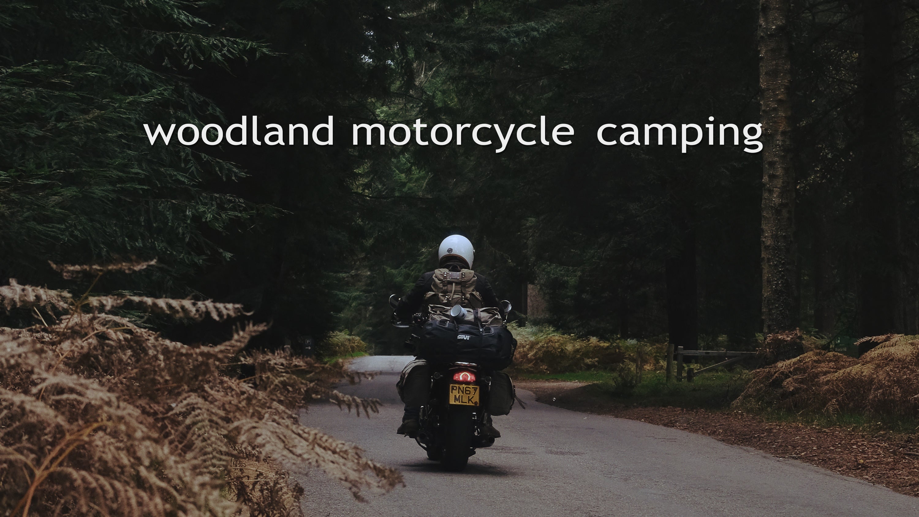 Load video: A motorcycle ride through the countryside