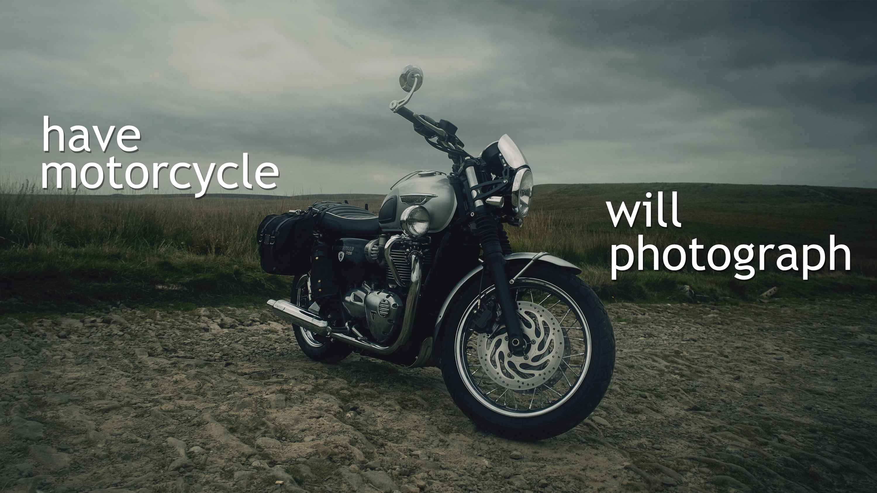 Load video: A motorcycle ride through the countryside