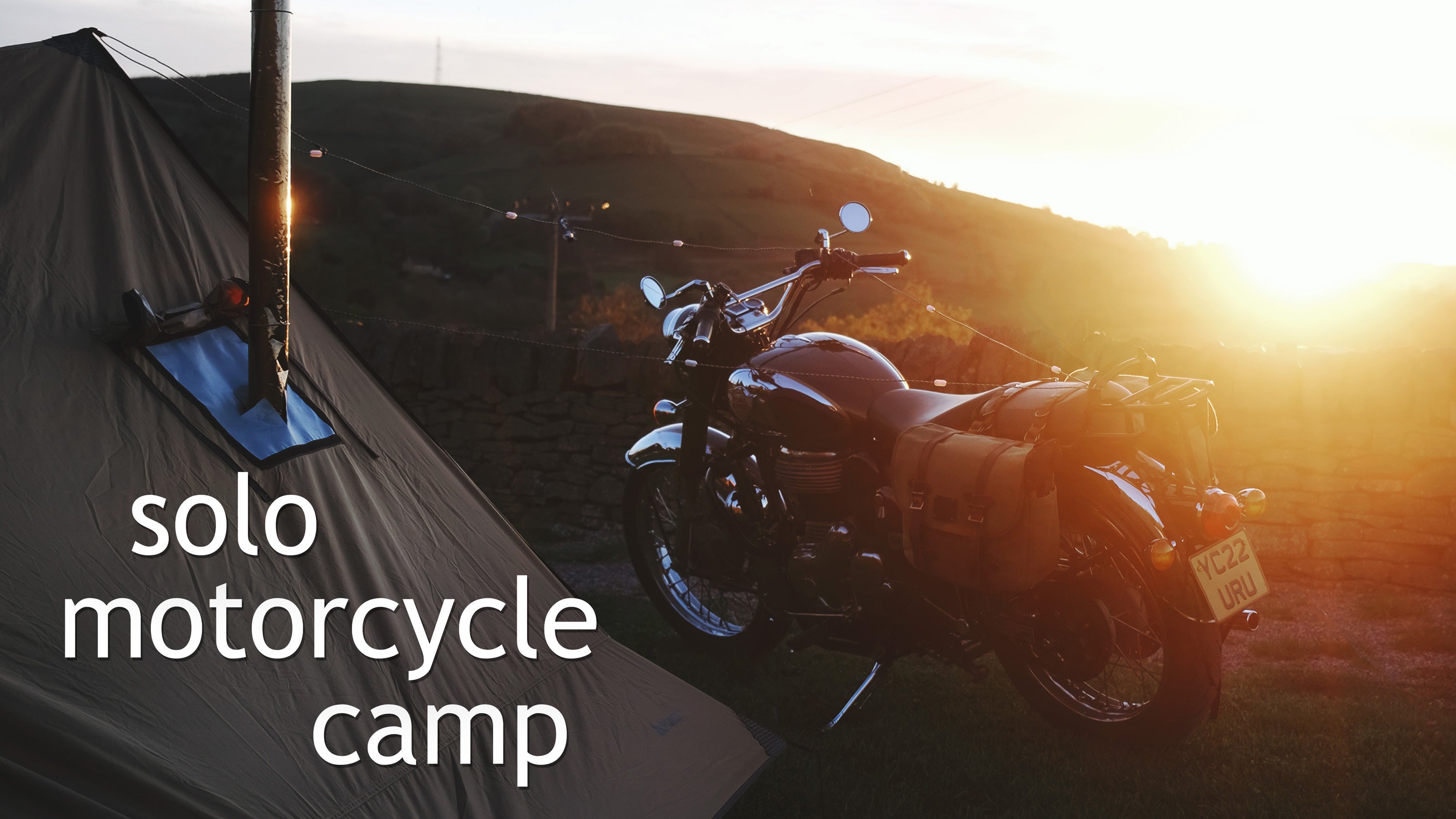 Load video: A motorcycle ride through the countryside