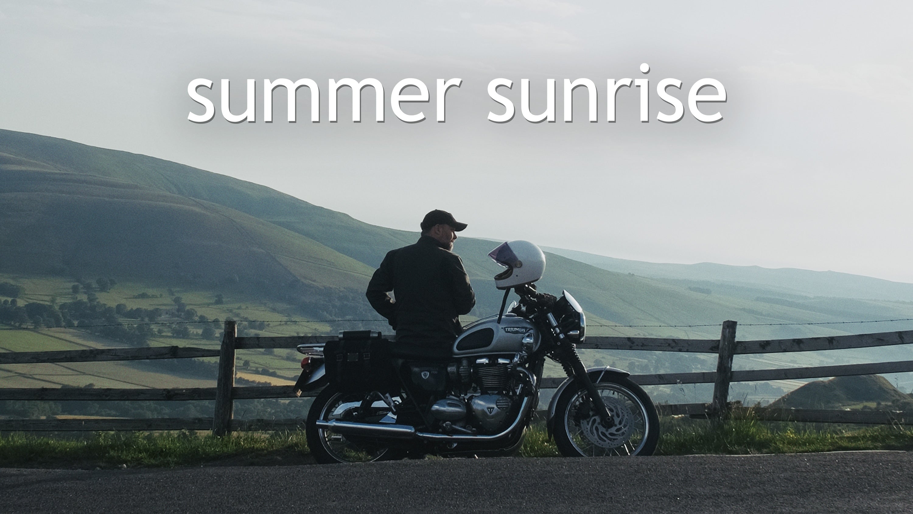 Load video: A motorcycle ride through the countryside